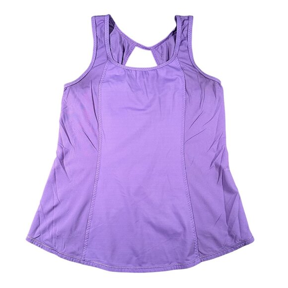 Lululemon Tank Top Womens Medium Purple No Limits Racerback Open Back Yoga Gym - Picture 1 of 6